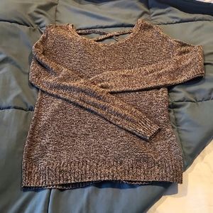 So women's long sleeve sweater,  size XS, gray and black